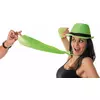 Cravate verte fluo adulte