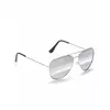Lunettes noires d'aviateur contour argent adulte