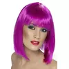 Perruque carré mi-long violette femme