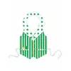 Groene plastic Leprechaun schort voor Saint-Patrick