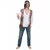 Déguisement hippie à franges homme, Taille: Medium/Large