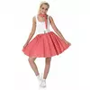Déguisement années 50 rouge à pois femme, Taille: Medium