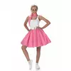 Déguisement années 50 rose à pois femme, Taille: Small