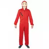 Déguisement combinaison voleur rouge adulte, Taille: Small/Medium (160–175 cm)