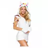 Dames lama playsuit kostuum, Maat: Large (44–46)