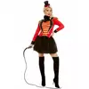 Rode circusdirecteur kostuum voor dames, Maat: Small