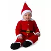 Klassiek wit en rood kerstman kostuum voor baby's, Maat: 6–12 maanden