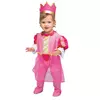 Déguisement avec couronne princesse rose bébé, Taille: 7–12 mois(74–80 cm)