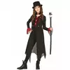 Déguisement gothique chic noir et rouge enfant, Taille: 5–6 ans (110–115 cm)