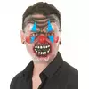 Tweekleurig clownsmasker voor volwassenen
