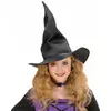 Chapeau noir de sorcière pliable pour enfant