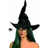 Chapeau sorcière noir avec araignée femme Halloween