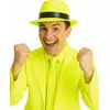 Chapeau gangster jaune fluo adulte