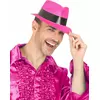Fluo roze gangster hoed voor volwassenen