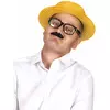 Stro hoed oranje