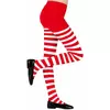 Rood met wit gestreepte panty's voor kinderen, Maat: 1–3 jaar (90/104 cm)