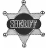 Etoile de sheriff argentée 7.5 cm