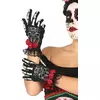 Gants courts squelette mexicain femme Dia de los muertos