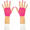 Korte roze netstof handschoenen voor volwassenen