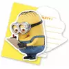 6 Minions™ uitnodigingen met enveloppen