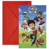6 Cartons d'invitation avec enveloppes Pat'Patrouille prêt pour l'action™