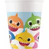 8 Gobelets en carton Baby Shark™ 200 ml