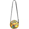 Sac à bandoulière rond holographique doré