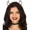 Serre-tête diablesse à strass rouge femme