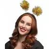 Gouden pompon hoofdband voor volwassenen