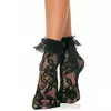 Socquettes en dentelle noire femme