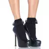 Socquettes noires avec dentelle femme