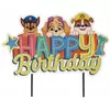Cake topper Happy Birthday Pat patrouille™ 17,5 cm
