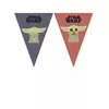 Guirlande à fanions en carton bébé Yoda The Mandalorian™ 2,3 m