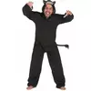 Zwart panter onesie kostuum voor mannen