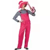 Fluo roze tuinbroek voor volwassenen, Maat: Large