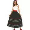 Lang Mexicaans kostuum voor dames, Maat: Medium (38–40)