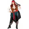 Déguisement pirate rayé bleu et noir grande taille femme