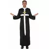 Wit kruis priester kostuum voor mannen, Maat: Medium/Large