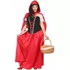 Déguisement robe longue petit chaperon femme, Taille: X-Small/Small