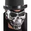 Demi masque squelette argent adulte
