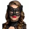 Loup chat en dentelle noire femme