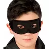 Zwart ridder masker van stof voor kinderen