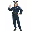 Déguisement policier bleu marine garçon, Taille: 5–7 ans (128 cm)