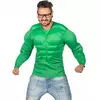 Chemise muscles verts adulte, Taille: Large