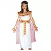 Roze met goud Egyptisch kostuum voor meisjes, Maat: 10–12 jaar (142–148 cm)