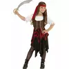 Piraten zeerover kostuum voor meisjes, Maat: 8–10 jaar (140 cm)