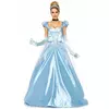 Déguisement princesse robe bleu satiné femme, Taille: Medium (40–42)