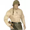 Faux torse musclé militaire adulte, Taille: X-Large