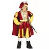 Déguisement roi velours rouge et jaune garçon, Taille: 5–6 ans (110–115 cm)