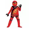 Deluxe Kai Ninjago® LEGACY kostuum - LEGO™ kind, Maat: 7–8 jaar (124–136 cm)
